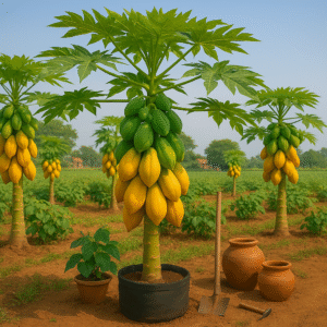 high-yielding papaya plant for Indian climate