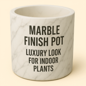 marble finish pots – Luxury Look for Indoor Plants