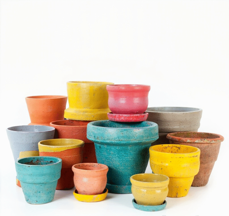 Top 5 Colorful Cemented Pots for Garden & Home