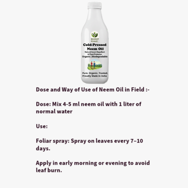 dosage of bharatkhaad cold-pressed neem oil